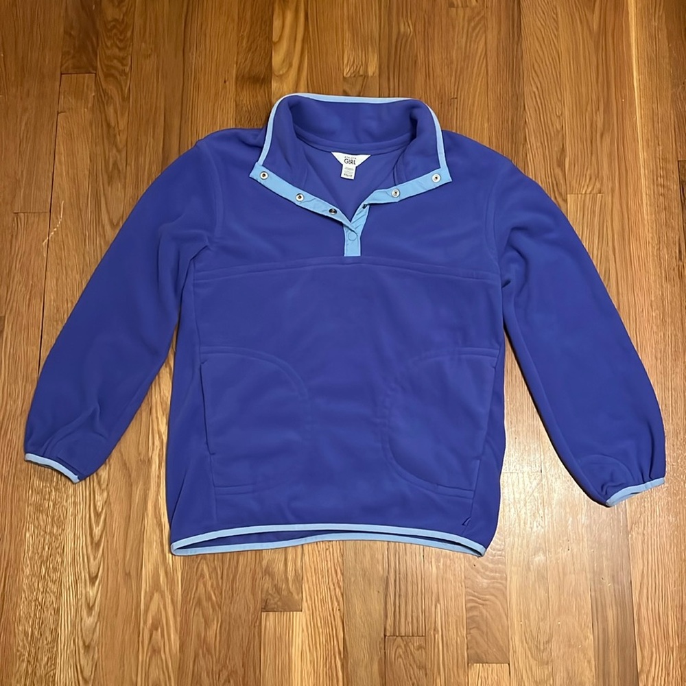 Athleta Girls Blue Microfleece Pullover, size‎ xxl